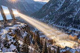 Norveç'in Dağlar Arasındaki Rjukan Kasabası Dev Aynalar Sayesinde Güneş Işığı Alıyor
