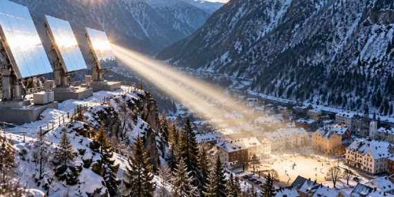 Norveç’in Dağlar Arasındaki Rjukan Kasabası Dev Aynalar Sayesinde Güneş Işığı Alıyor